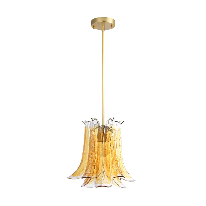 1-Light Handmade Art Glass Modern Pakabinamas šviestuvas